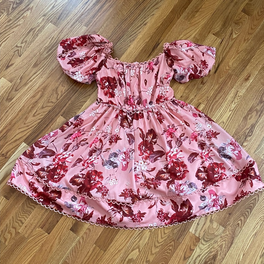 Pink floral dress